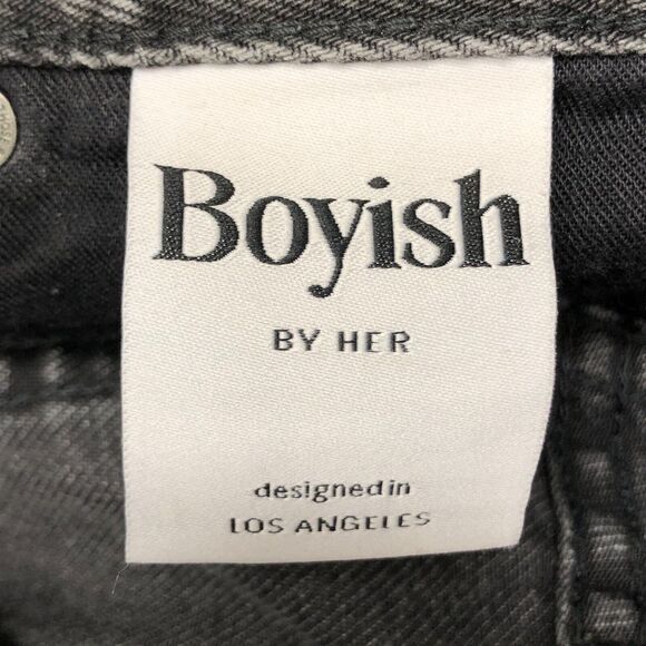 Boyish by Her Women Black Denim Shorts Size 27 Style Cody Cotton Blend B289 -4 - Picture 9 of 16